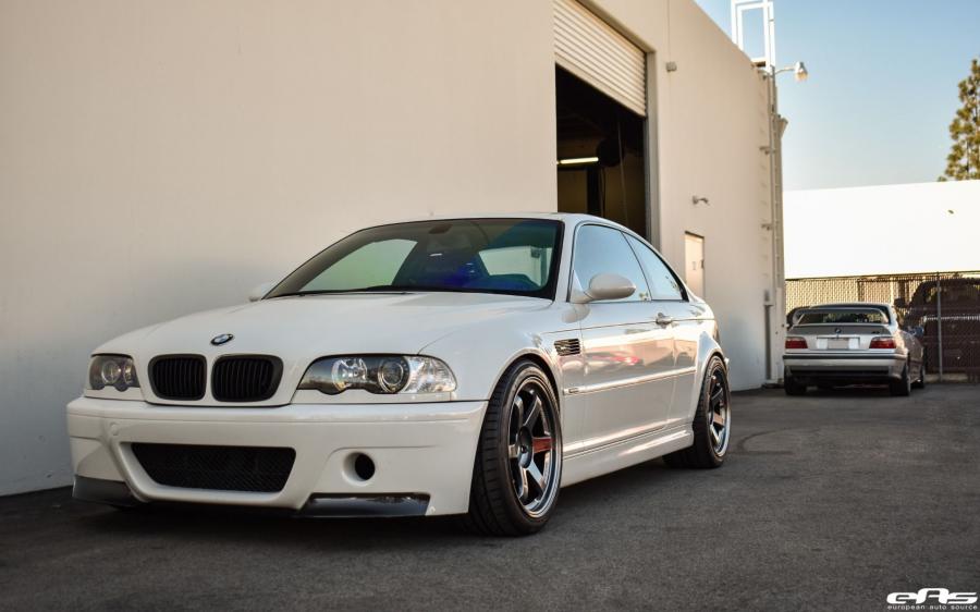 BMW M3 Coupe Alpine White by EAS on VOLK Racing Wheels (TE37) (E46) '2018